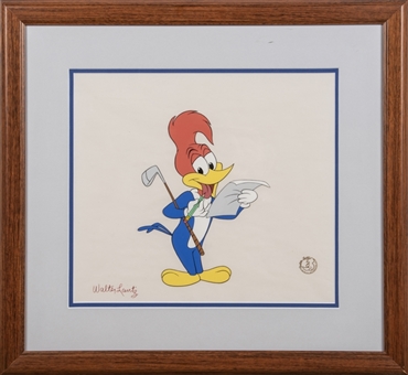 Walter Lantz Painted & Signed 18X22 "Woody Golf" Animation Cel (Lantz)